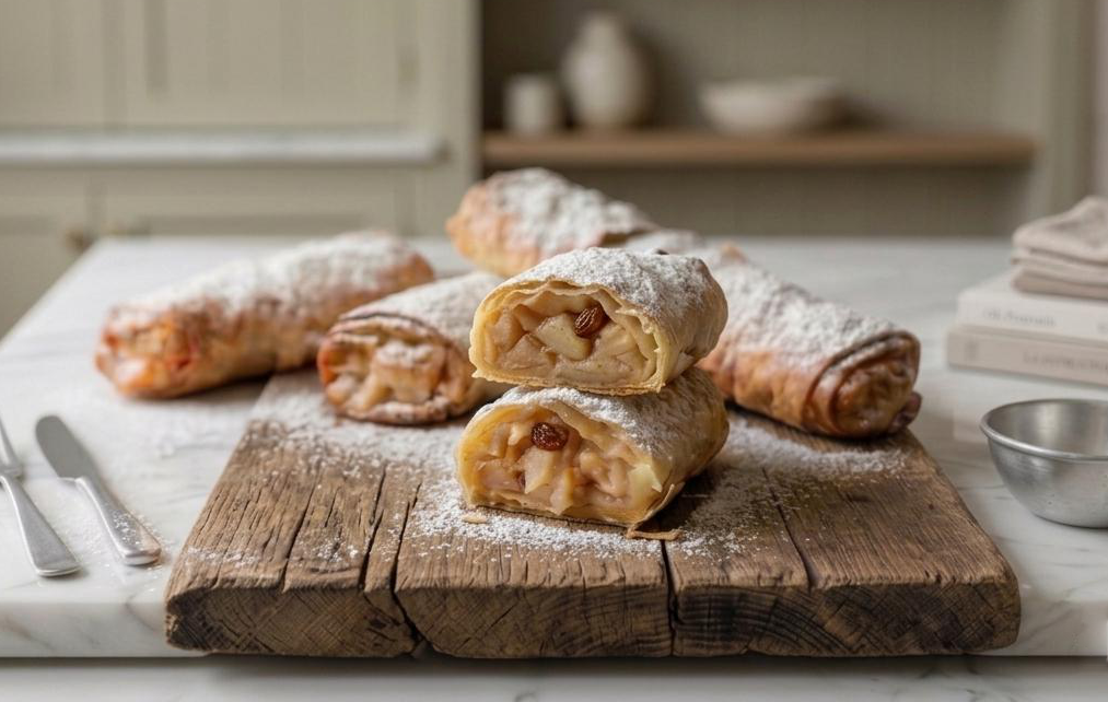 Apple Phyllo Strudels (Crispy Cinnamon Apple Pastries)