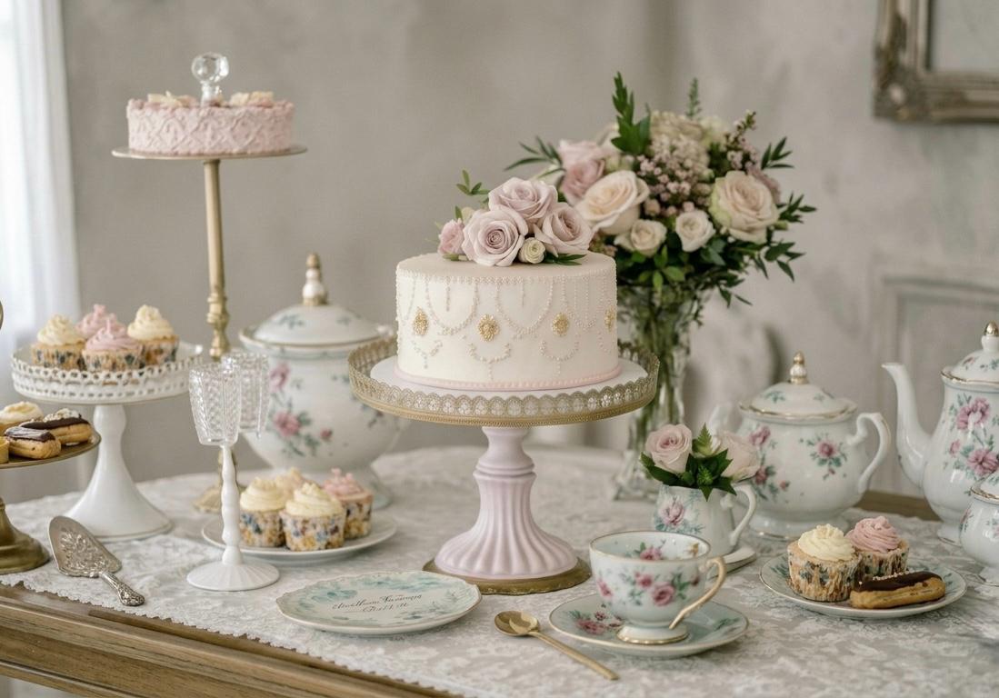 Vintage Inspired Cake Stands and Elegant Dessert Displays