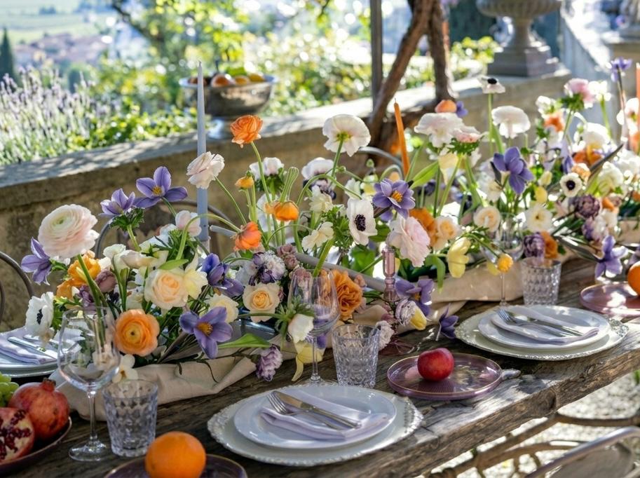 Garden Tables for Brunch and Dinner Gatherings