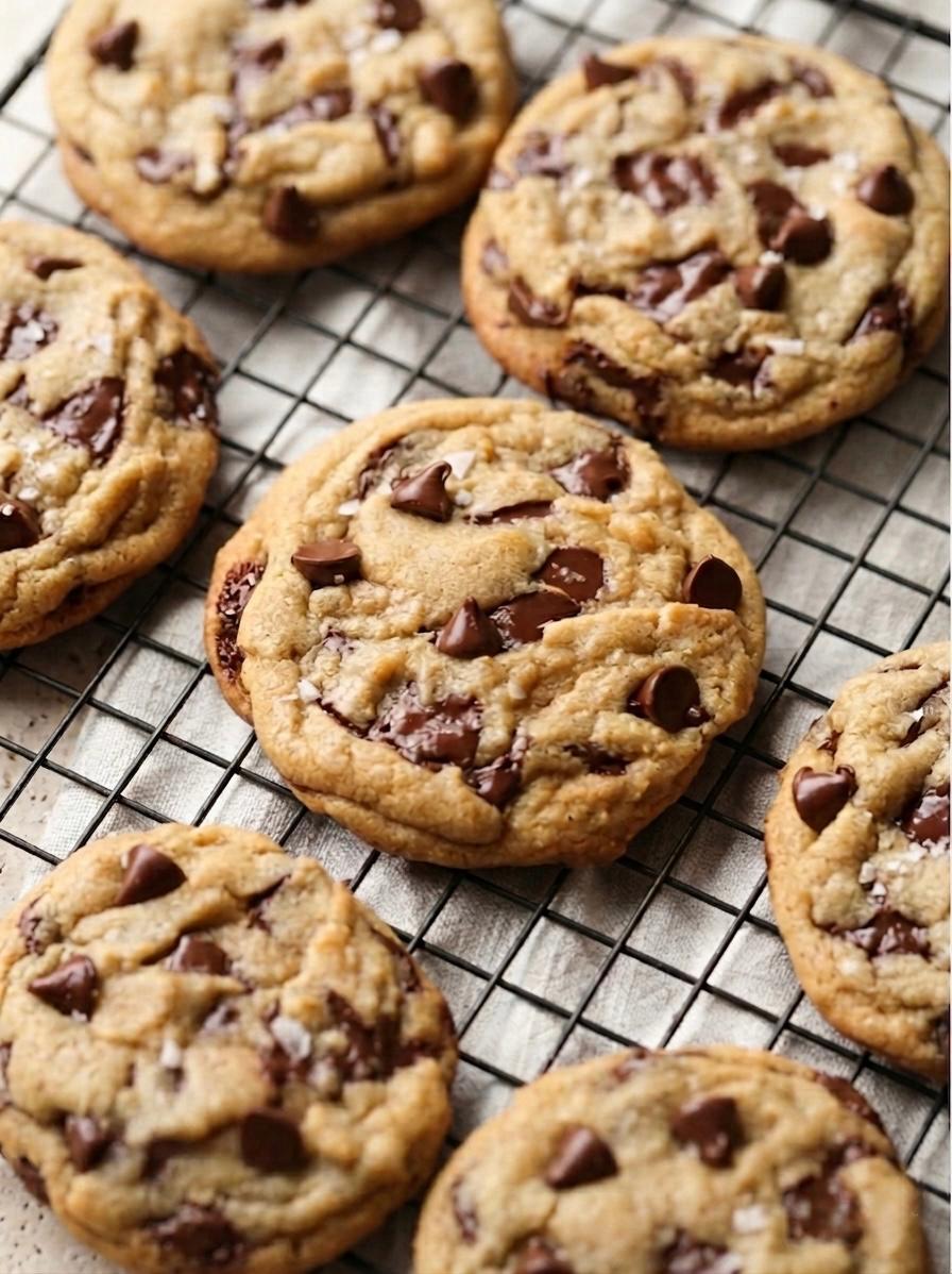 BROWN BUTTER CHOCOLATE CHIP COOKIES (Soft & Chewy Bakery-Style Cookies)